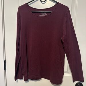 Time and Tru Burgundy Long Sleeve Tee Women’s XXL